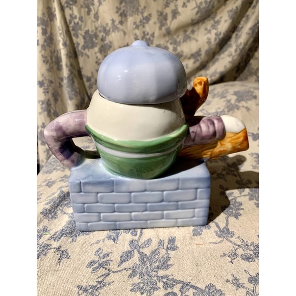 VTG Feitx Humpty Dumpty Ceramic Decorative Teapot - Picture 4 of 10
